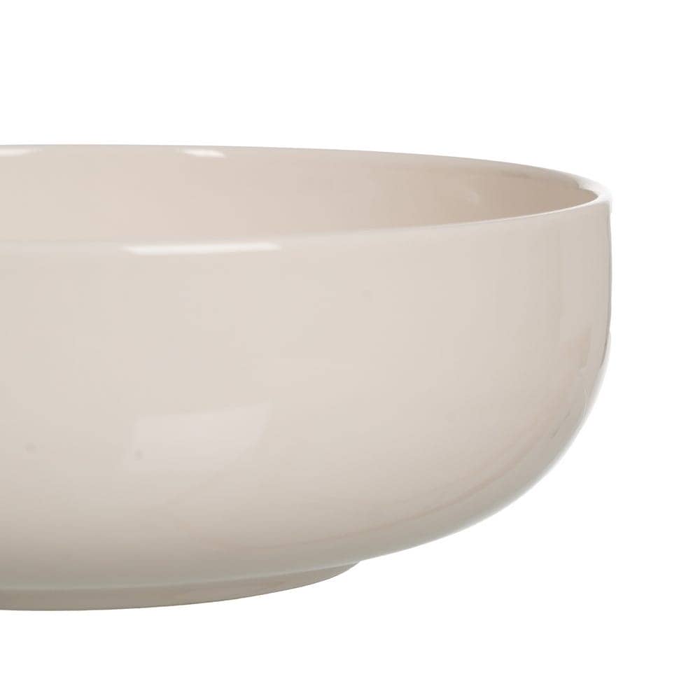 Pack de 2 Ensaladeras Crema en Stoneware de 23,5 cm - Elegantes y Funcionales para Ensaladas y Frutas, Aptas para Lavavajillas y Microondas - Imagen 4