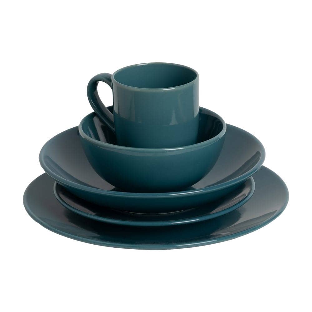 Pack de 6 Platos de Postre Azul en Stoneware - Elegantes y Resistentes, Aptos para Lavavajillas y Microondas, 20 cm de Diámetro, Perfectos para Postres y Aperitivos - Imagen 2