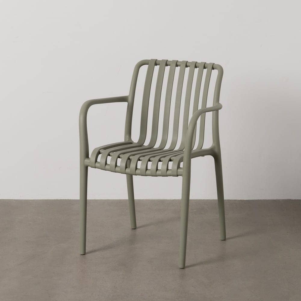 Pack de 2 Sillas Verde Apilables de Polipropileno para Exterior - Diseño Moderno y Ergonómico para Terrazas y Jardines 81 cm - Imagen 2