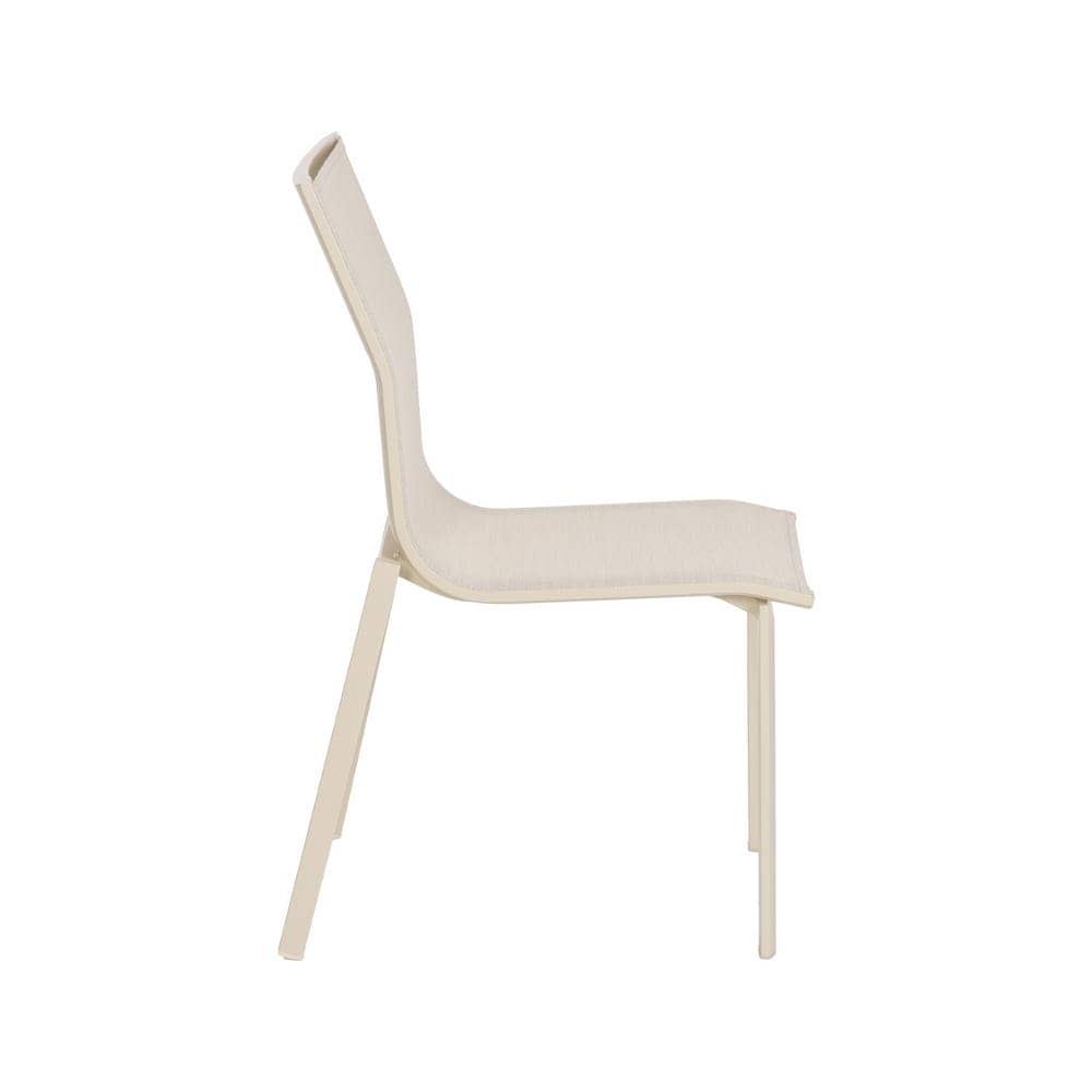 Silla Apilable de Aluminio y Textileno para Exterior 49x62x90 cm - Imagen 2