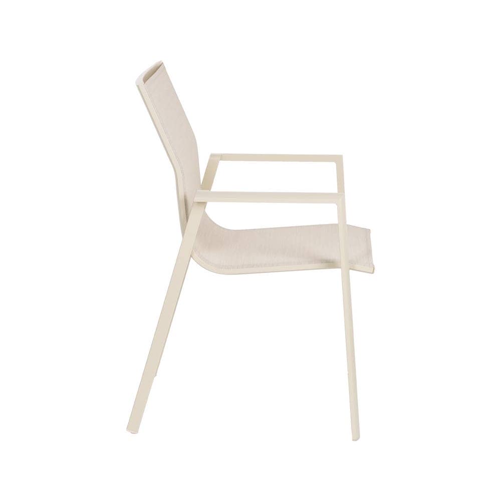 Silla Apilable de Aluminio y Textileno Exterior 57x62,5x88 cm - Imagen 2
