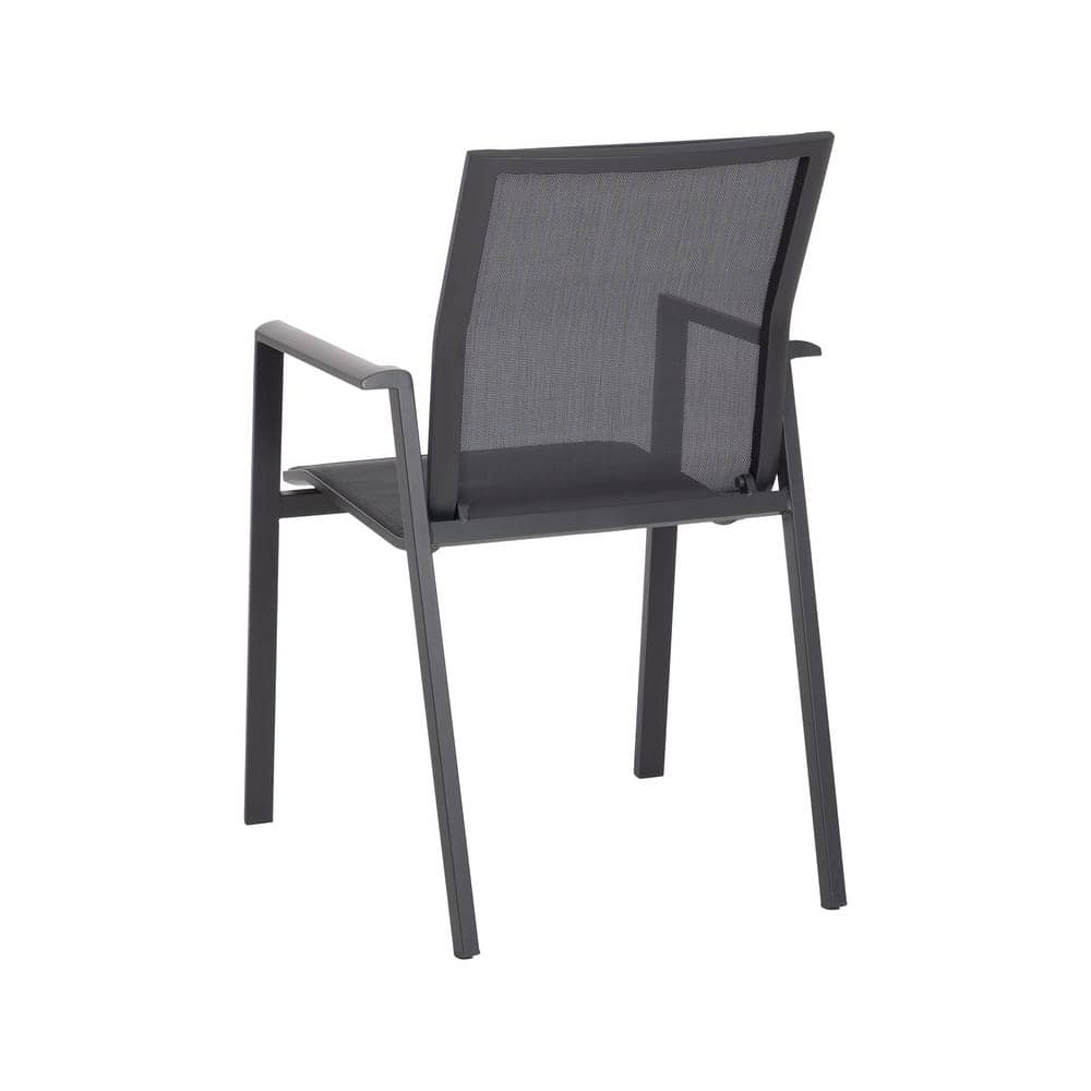 Silla Apilable de Aluminio y Textileno para Exterior 56,5x61,5x88,5 cm - Imagen 3