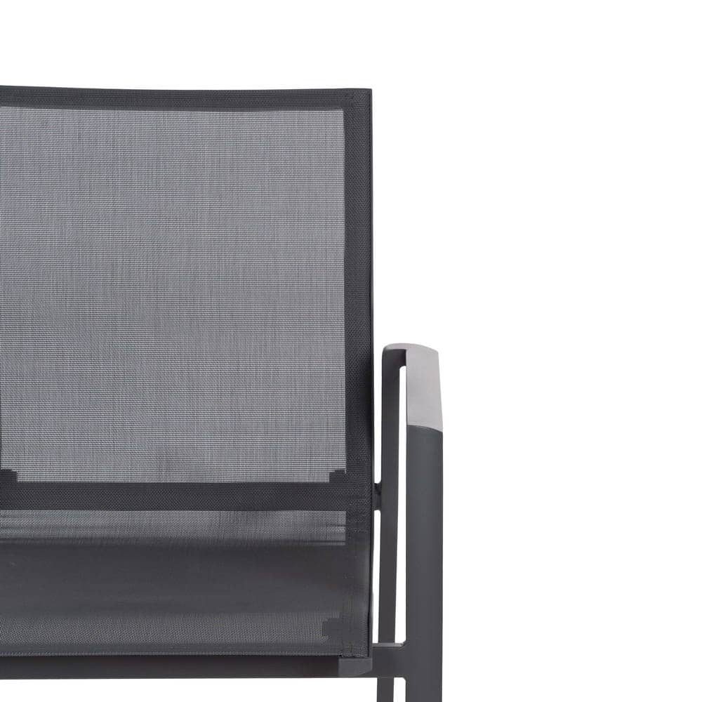Silla Apilable de Aluminio y Textileno para Exterior 56,5x61,5x88,5 cm - Imagen 4