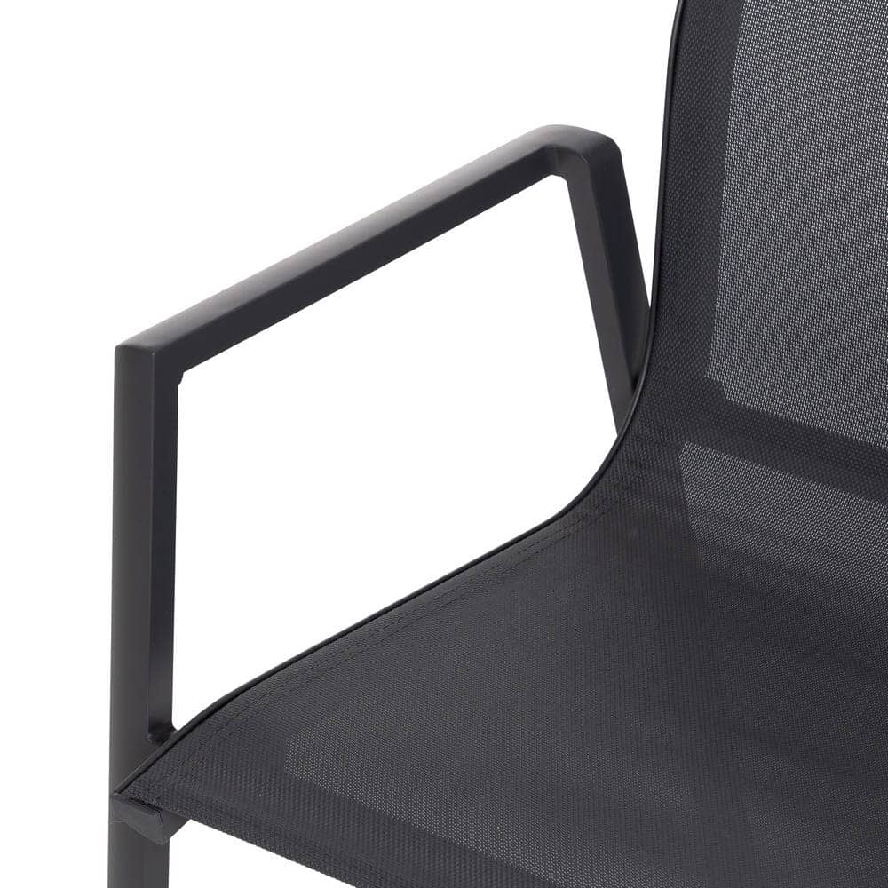 Silla Apilable de Aluminio y Textileno para Exterior 56,5x61,5x88,5 cm - Imagen 5