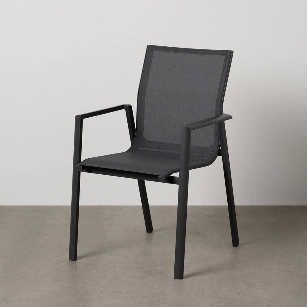 Silla Apilable de Aluminio y Textileno para Exterior 56,5x61,5x88,5 cm - Imagen 12