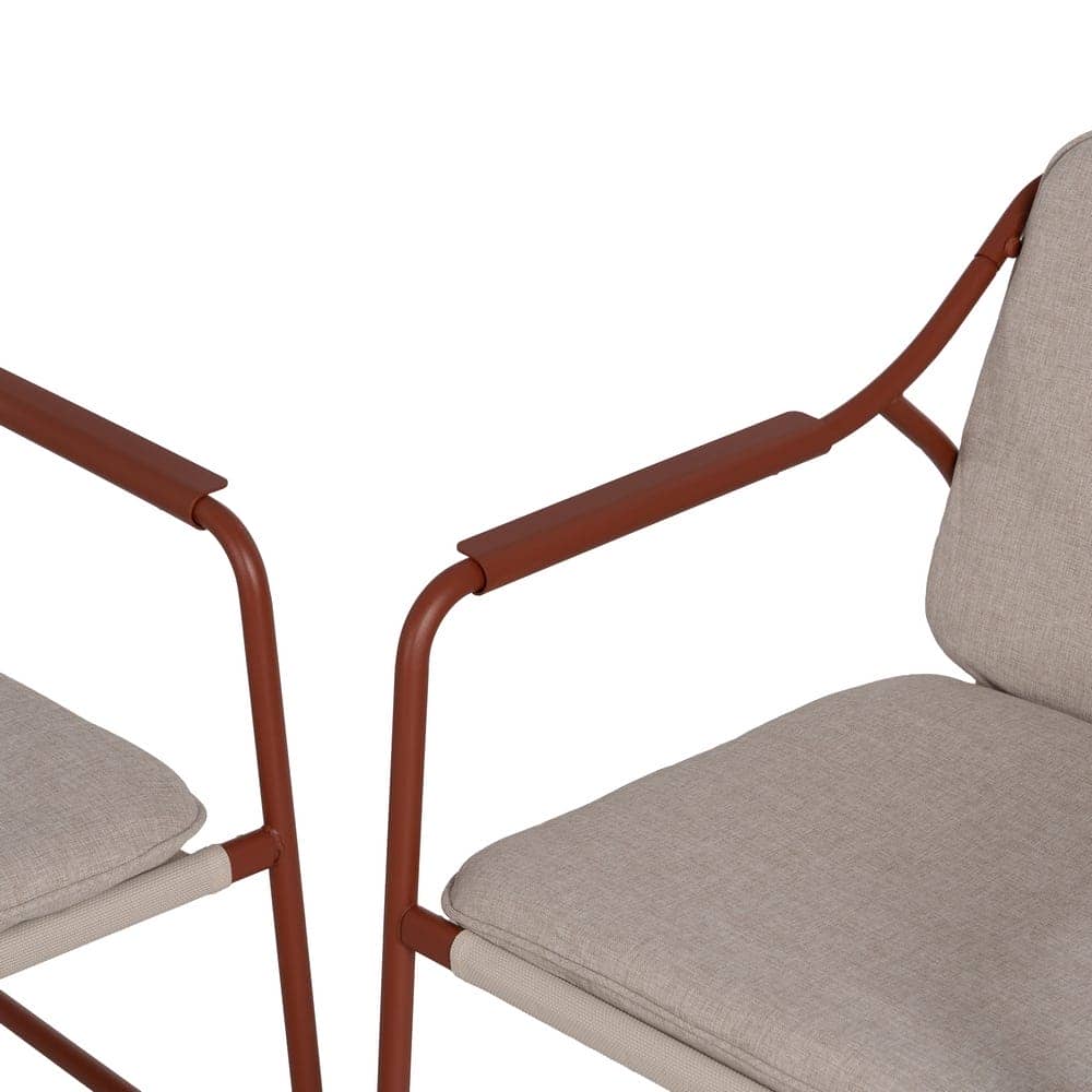 Conjunto de Jardín de Acero con Sofá, Sillones y Mesa de Cristal Templado - Imagen 6
