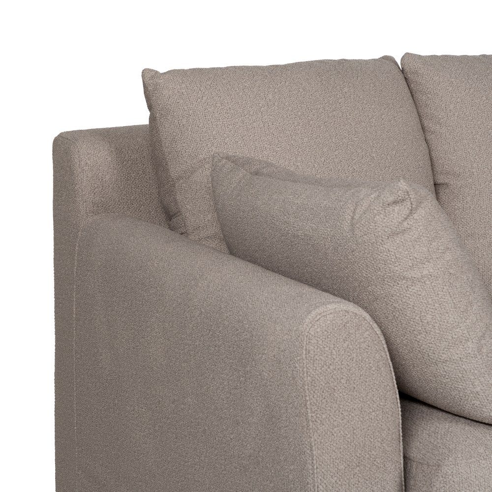 Sofá beige de tela para salón moderno – 200 x 102 x 100 cm - Imagen 4
