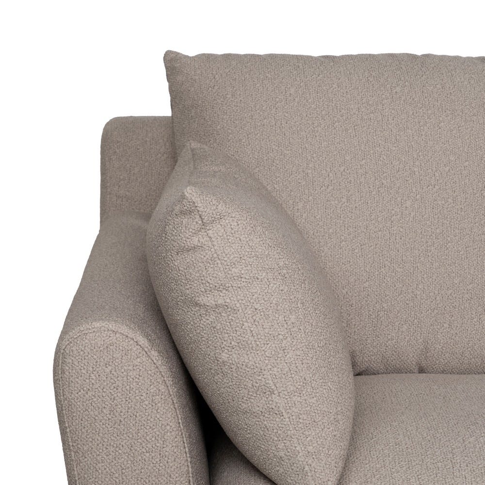 Sofá beige de tela para salón moderno – 200 x 102 x 100 cm - Imagen 5