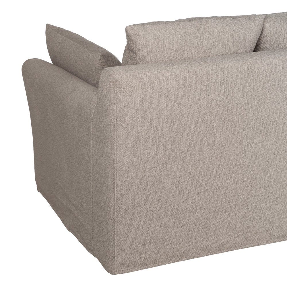 Sofá beige de tela para salón moderno – 200 x 102 x 100 cm - Imagen 11