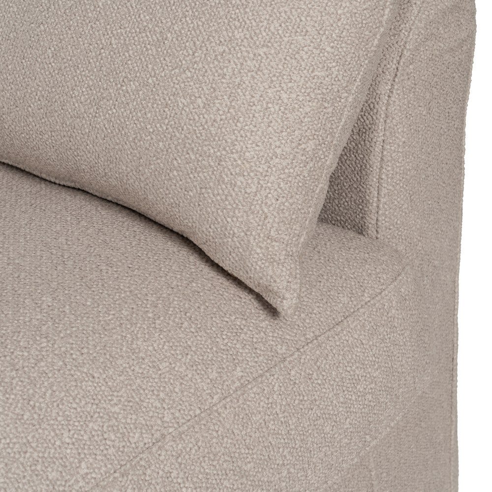 Sofá beige de tela para salón moderno – 245 x 102 x 100 cm - Imagen 8