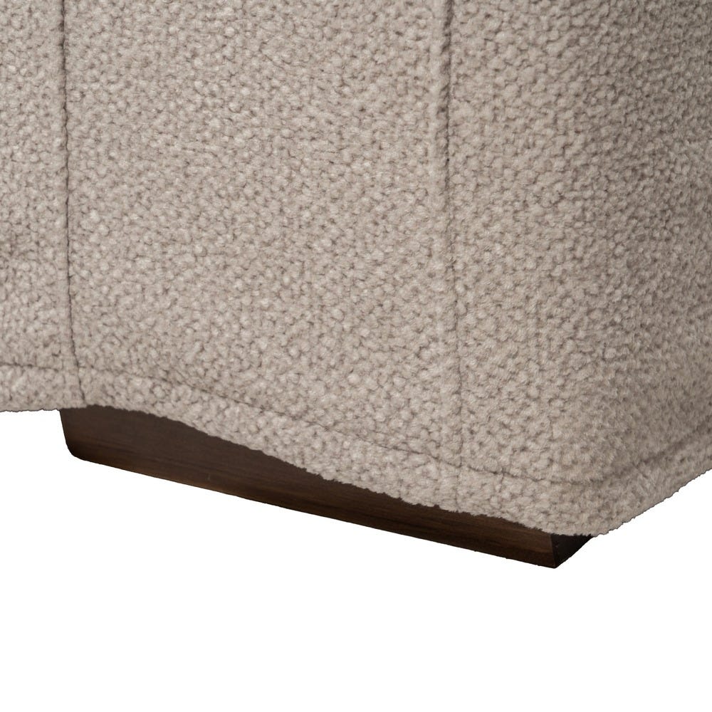 Sofá beige de tela para salón moderno – 245 x 102 x 100 cm - Imagen 12