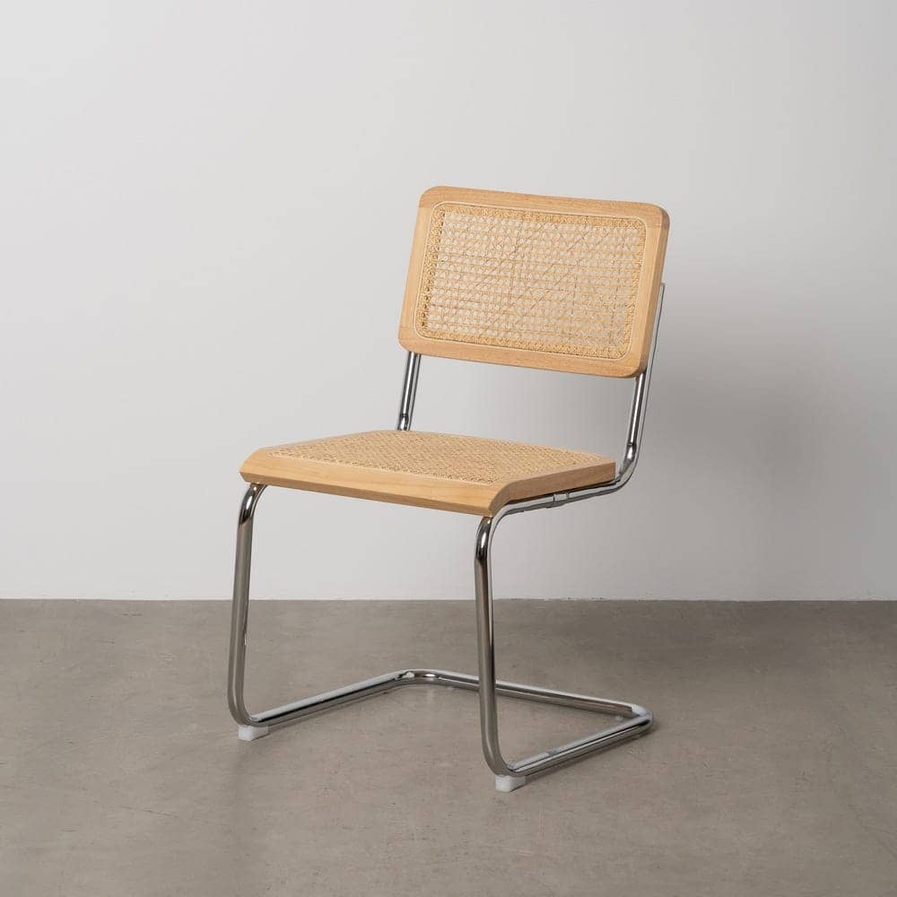 Silla Natural de Madera y Ratán, 46x53x82,5 cm, Montaje Requerido - Imagen 11
