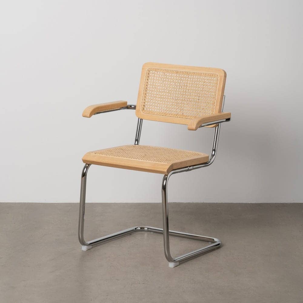 Silla Natural de Madera y Ratán, 61,5x53x82,5 cm, Montaje Requerido - Imagen 11