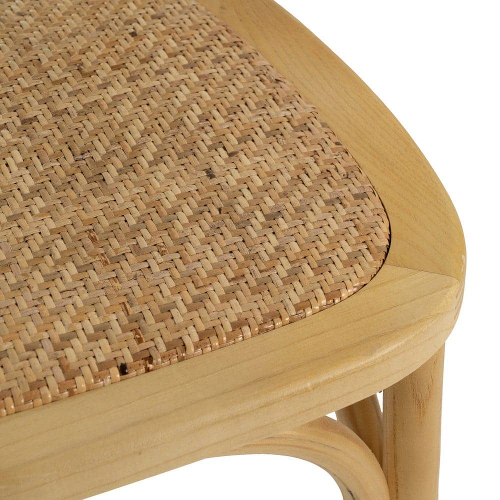 Silla de Madera Qalven 88 cm - Diseño Elegante y Natural, Altura de Asiento 46,5 cm, Resistencia 130 kg - Imagen 9