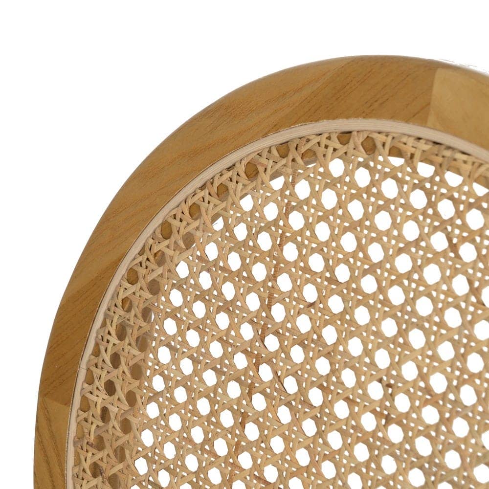 Silla Alta de Madera Rynoth 92 cm - Diseño Elegante con Asiento de Ratán y Respaldo Redondeado, Ideal para Comedores y Zonas de Estar - Imagen 6
