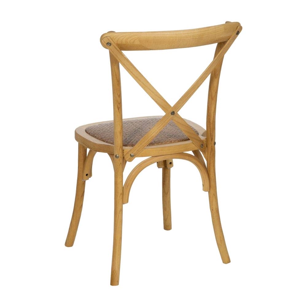 Silla Sylvran con Respaldo de Aspas de Madera Natural - Diseño Clásico y Elegante para Comedores - Asiento de Ratán - Altura 87 cm, Soporta hasta 130 kg - Imagen 3