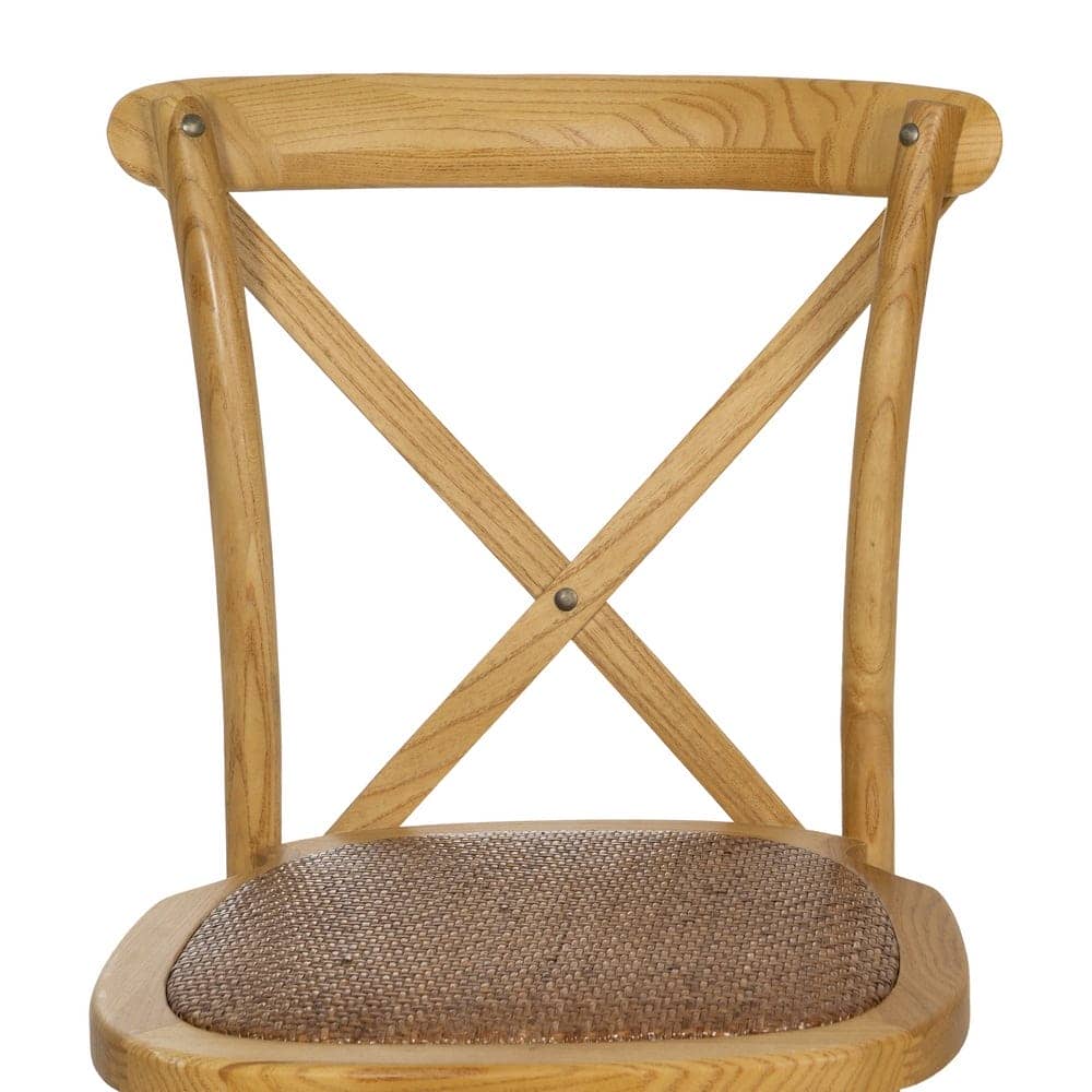 Silla Sylvran con Respaldo de Aspas de Madera Natural - Diseño Clásico y Elegante para Comedores - Asiento de Ratán - Altura 87 cm, Soporta hasta 130 kg - Imagen 4