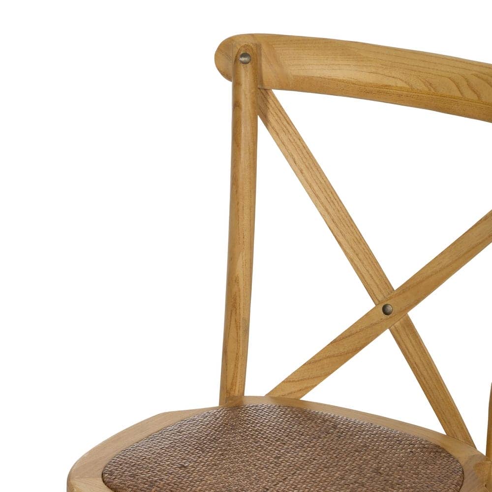 Silla Sylvran con Respaldo de Aspas de Madera Natural - Diseño Clásico y Elegante para Comedores - Asiento de Ratán - Altura 87 cm, Soporta hasta 130 kg - Imagen 5