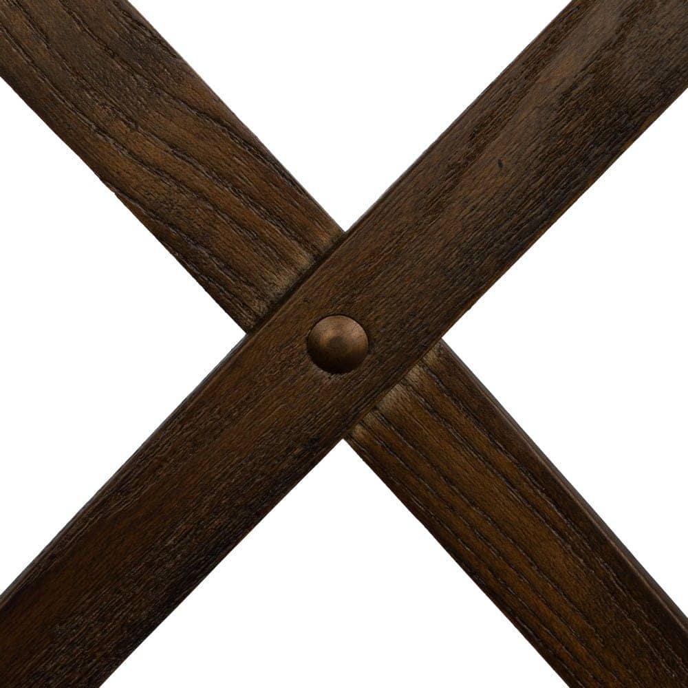 Silla Sylvran con Respaldo de Aspas de Madera Marrón y Asiento de Ratán - Elegancia Rústica y Comodidad (87 cm) - Imagen 11