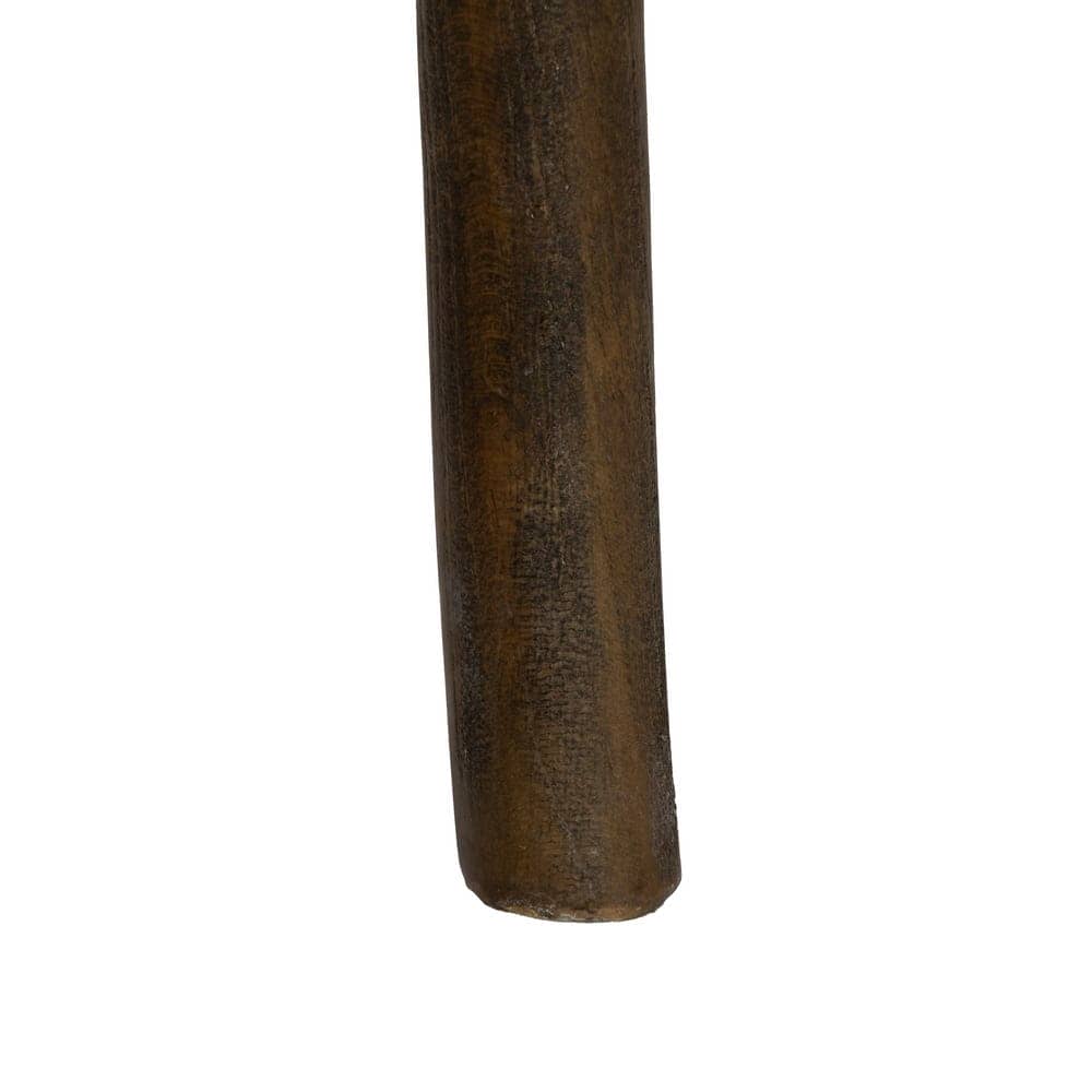Silla Sylvran con Respaldo de Aspas de Madera Marrón y Asiento de Ratán - Elegancia Rústica y Comodidad (87 cm) - Imagen 13