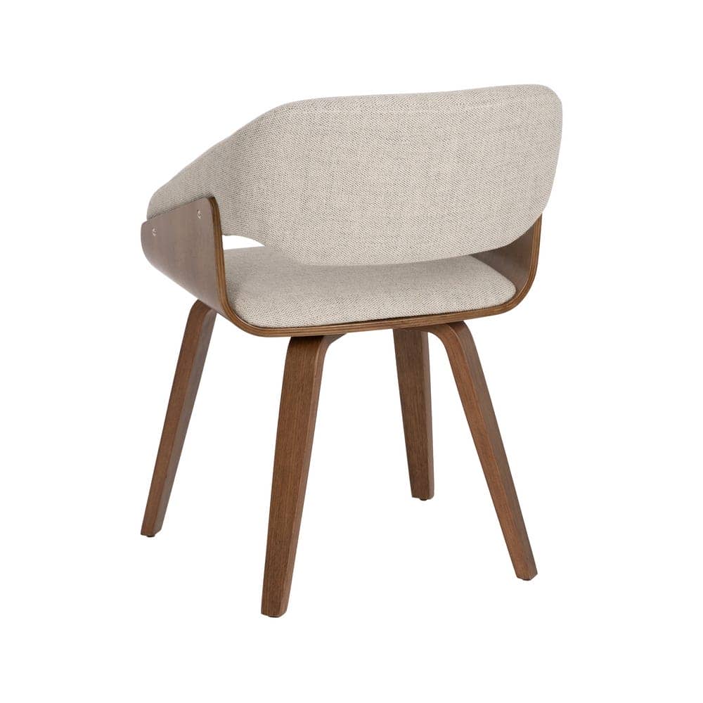 Silla Gris-Marrón de Tejido y Madera de Haya, 51x55x75 cm - Imagen 3