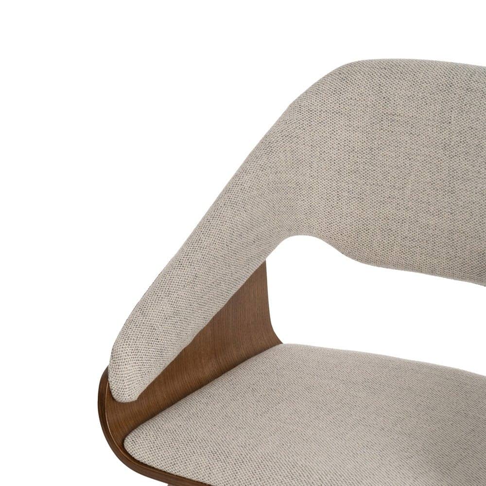 Silla Gris-Marrón de Tejido y Madera de Haya, 51x55x75 cm - Imagen 5