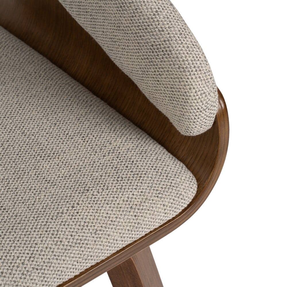 Silla Gris-Marrón de Tejido y Madera de Haya, 51x55x75 cm - Imagen 9