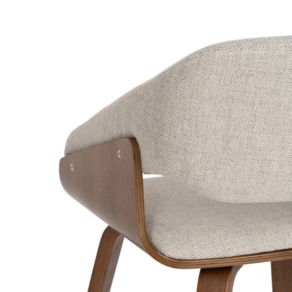 Silla Gris-Marrón de Tejido y Madera de Haya, 51x55x75 cm - Imagen 10