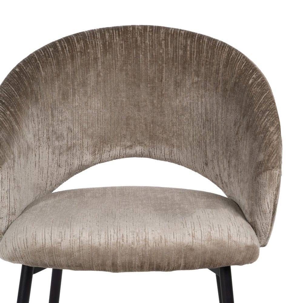 Silla Taupe de Poliéster y Hierro, 58x60x80,5 cm, Altura 47 cm - Imagen 4