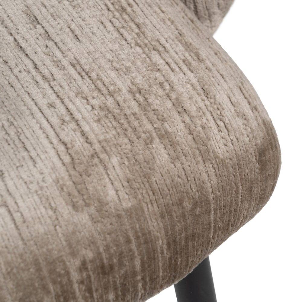 Silla Taupe de Poliéster y Hierro, 58x60x80,5 cm, Altura 47 cm - Imagen 7