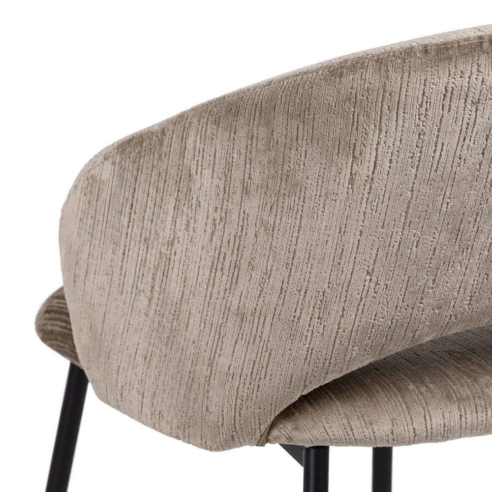 Silla Taupe de Poliéster y Hierro, 58x60x80,5 cm, Altura 47 cm - Imagen 8