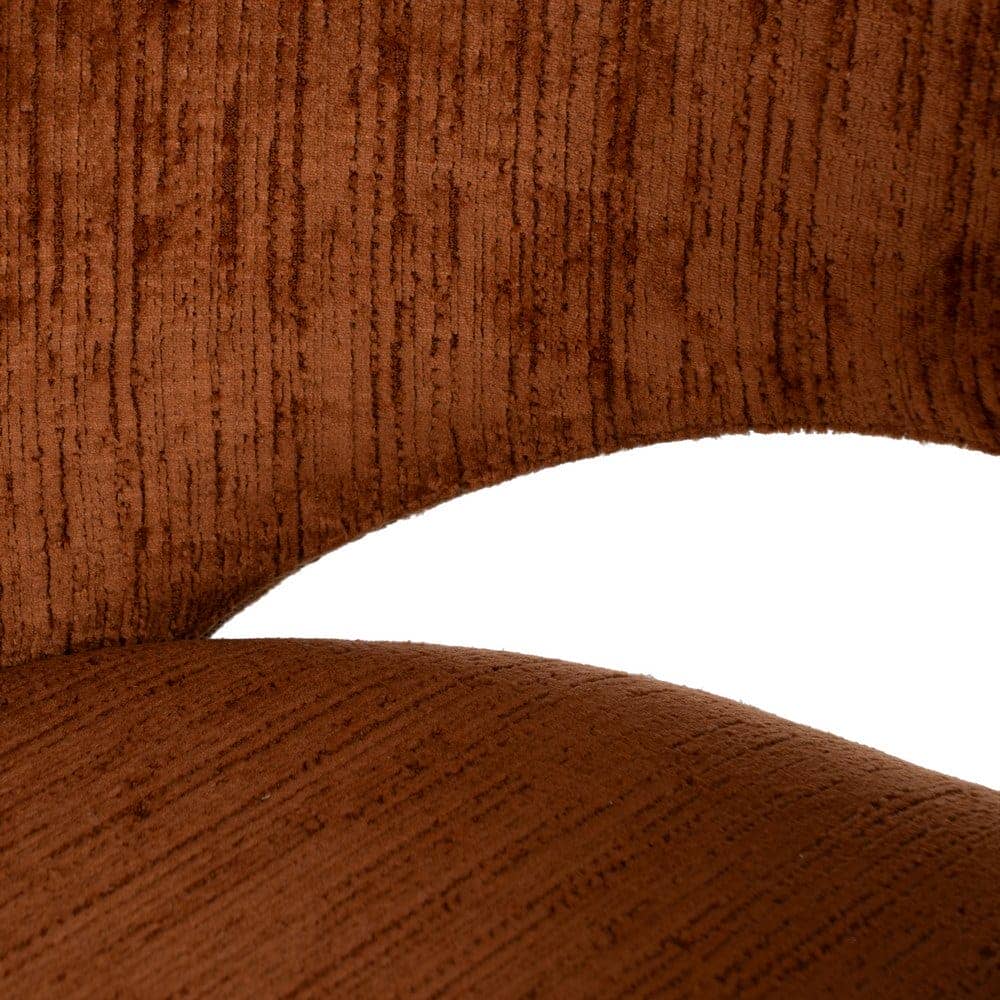 Silla Marrón de Poliéster y Metal, 58x60x80,5 cm, Altura Asiento 47 cm - Imagen 6