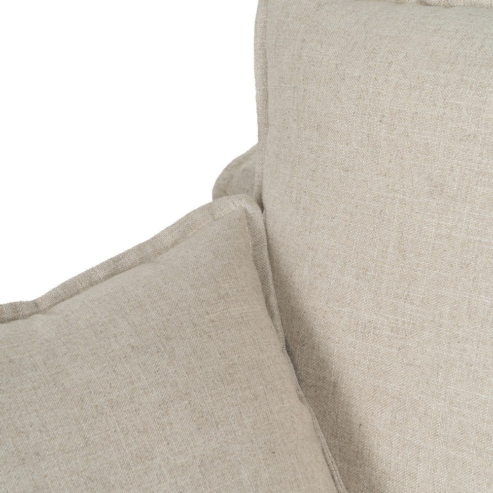 Sofá 4 plazas natural de tela para salón moderno – 220 x 100 x 91 cm - Imagen 9