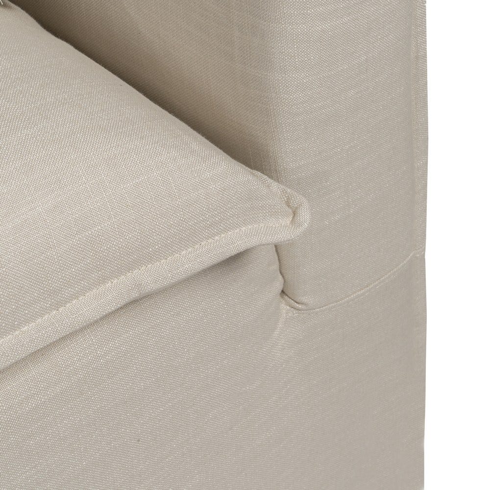 Sofá 4 plazas crema de tela para salón amplio – 220 x 100 x 91 cm - Imagen 9