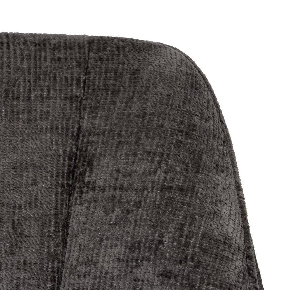 Silla de brazos gris oscuro, tejido 100% poliéster, 58x58x83 cm - Imagen 5