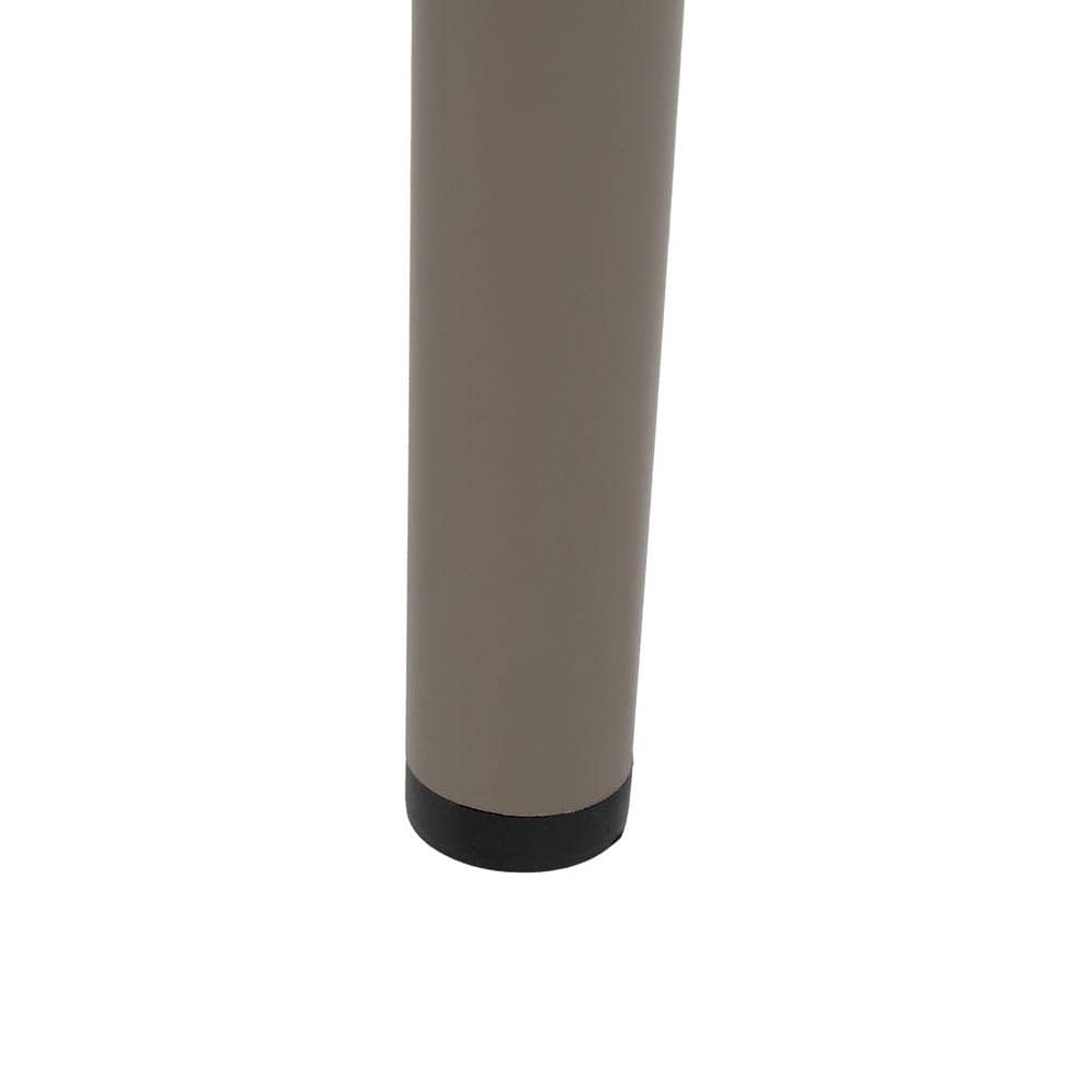 Silla apilable exterior de polietileno y aluminio, natural-gris, 59x58x79 cm - Imagen 9