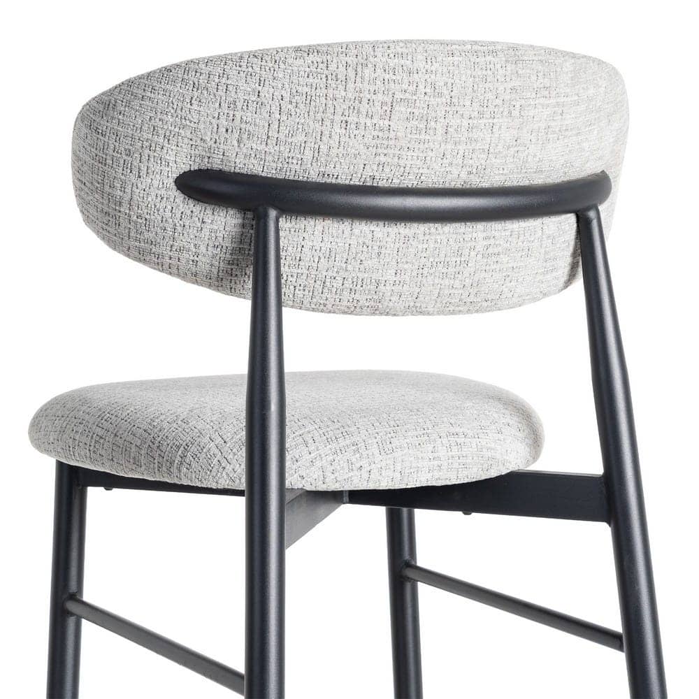 Taburete Gris 65cm Tejido 100% Poliéster y Metal, 53x52x95cm - Imagen 5