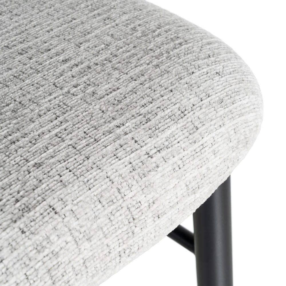 Taburete Gris 65cm Tejido 100% Poliéster y Metal, 53x52x95cm - Imagen 9