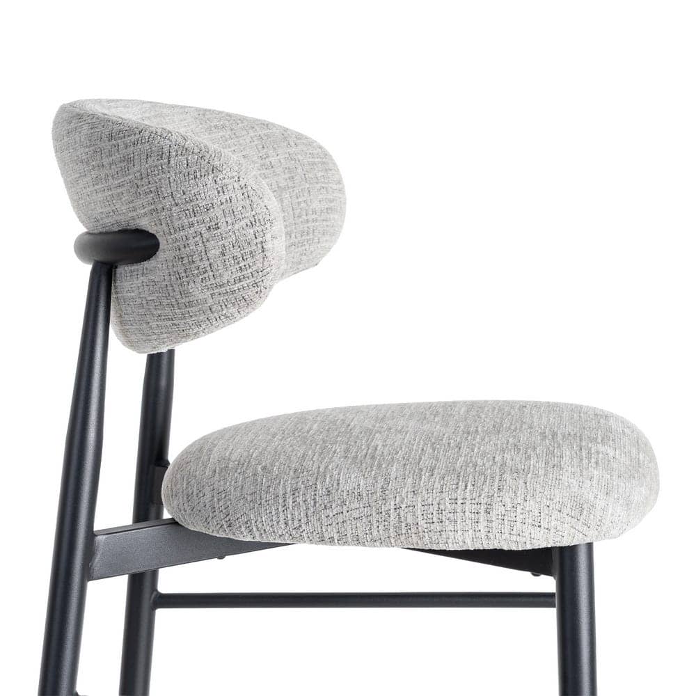 Taburete Gris 75cm Tejido 100% Poliéster y Metal, 54x52x105cm - Imagen 6