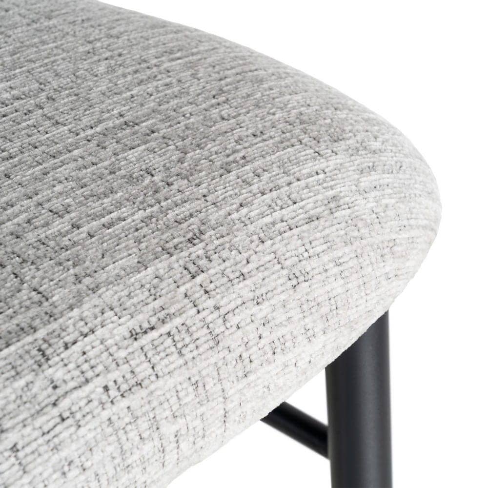 Taburete Gris 75cm Tejido 100% Poliéster y Metal, 54x52x105cm - Imagen 9