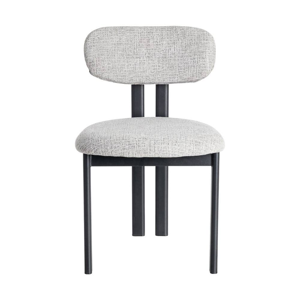 Silla Gris de Tejido 100% Poliéster y Metal, 50x47x81 cm - Imagen 2