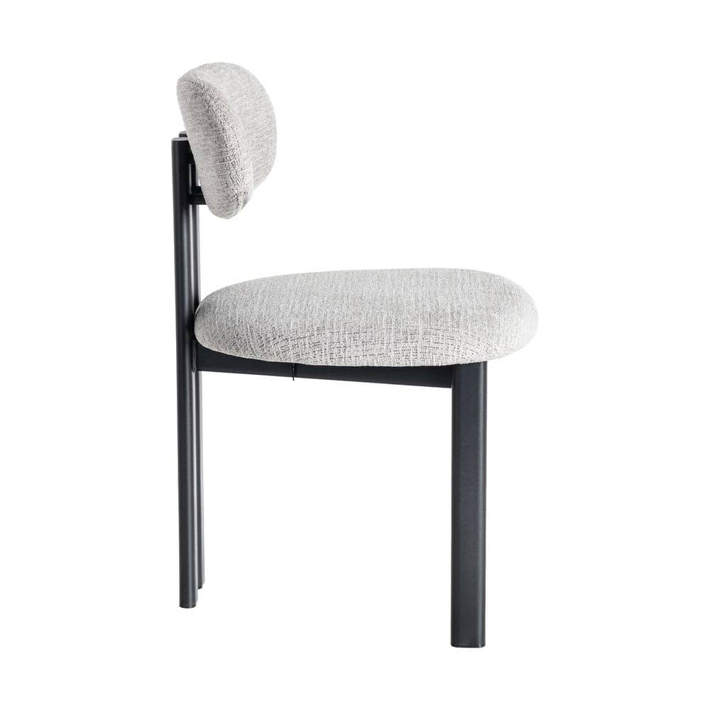 Silla Gris de Tejido 100% Poliéster y Metal, 50x47x81 cm - Imagen 3