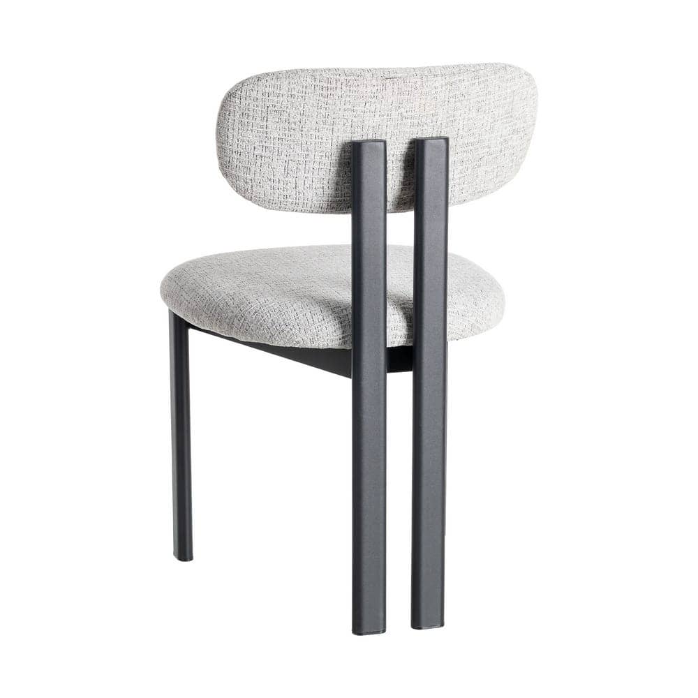 Silla Gris de Tejido 100% Poliéster y Metal, 50x47x81 cm - Imagen 4