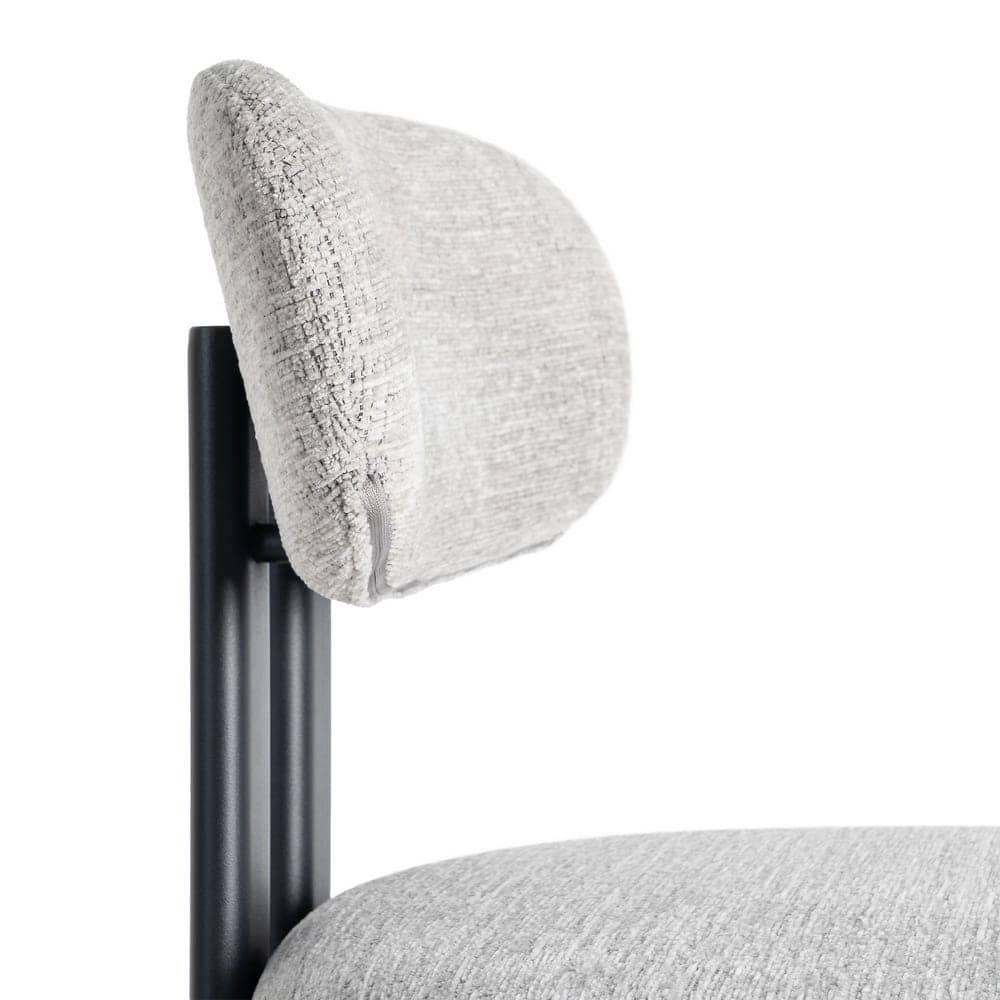 Silla Gris de Tejido 100% Poliéster y Metal, 50x47x81 cm - Imagen 6