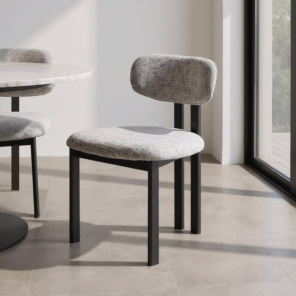 Silla Gris de Tejido 100% Poliéster y Metal, 50x47x81 cm - Imagen 11