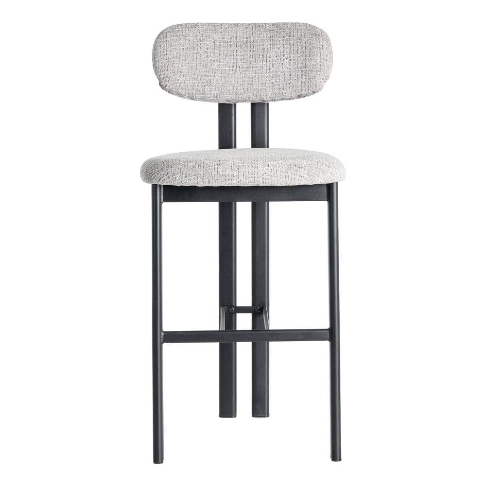 Taburete Gris 75cm Tejido 100% Poliéster y Metal, 50x47x109cm - Imagen 2