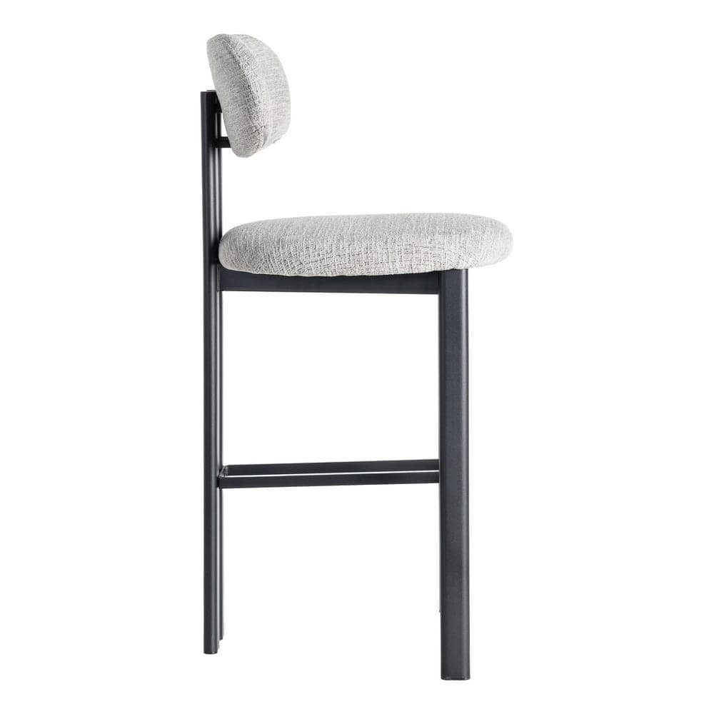Taburete Gris 75cm Tejido 100% Poliéster y Metal, 50x47x109cm - Imagen 3