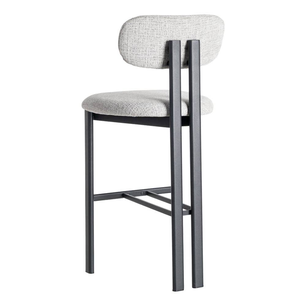 Taburete Gris 75cm Tejido 100% Poliéster y Metal, 50x47x109cm - Imagen 4