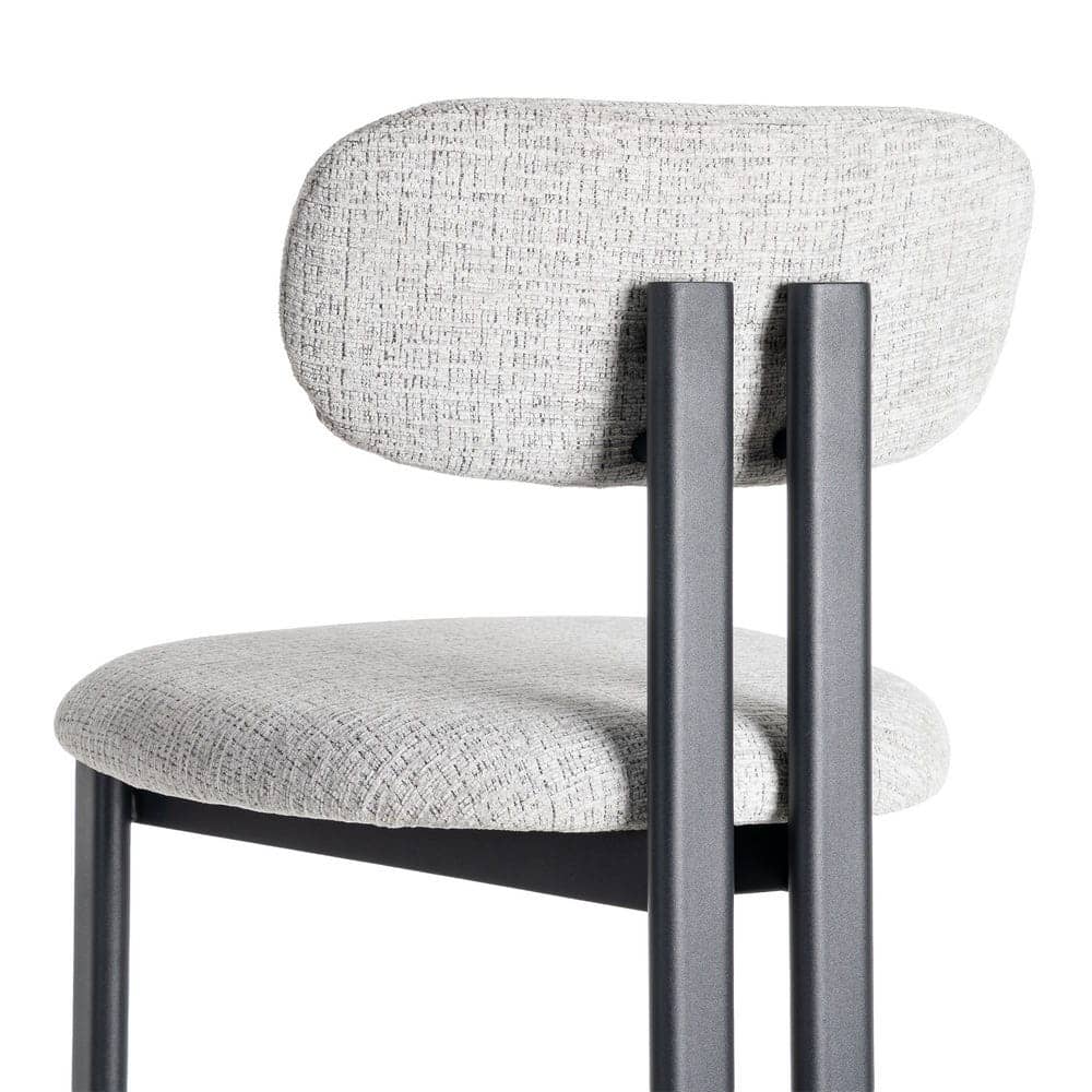 Taburete Gris 75cm Tejido 100% Poliéster y Metal, 50x47x109cm - Imagen 5