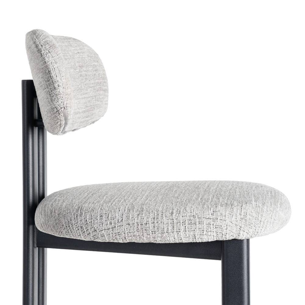 Taburete Gris 75cm Tejido 100% Poliéster y Metal, 50x47x109cm - Imagen 6